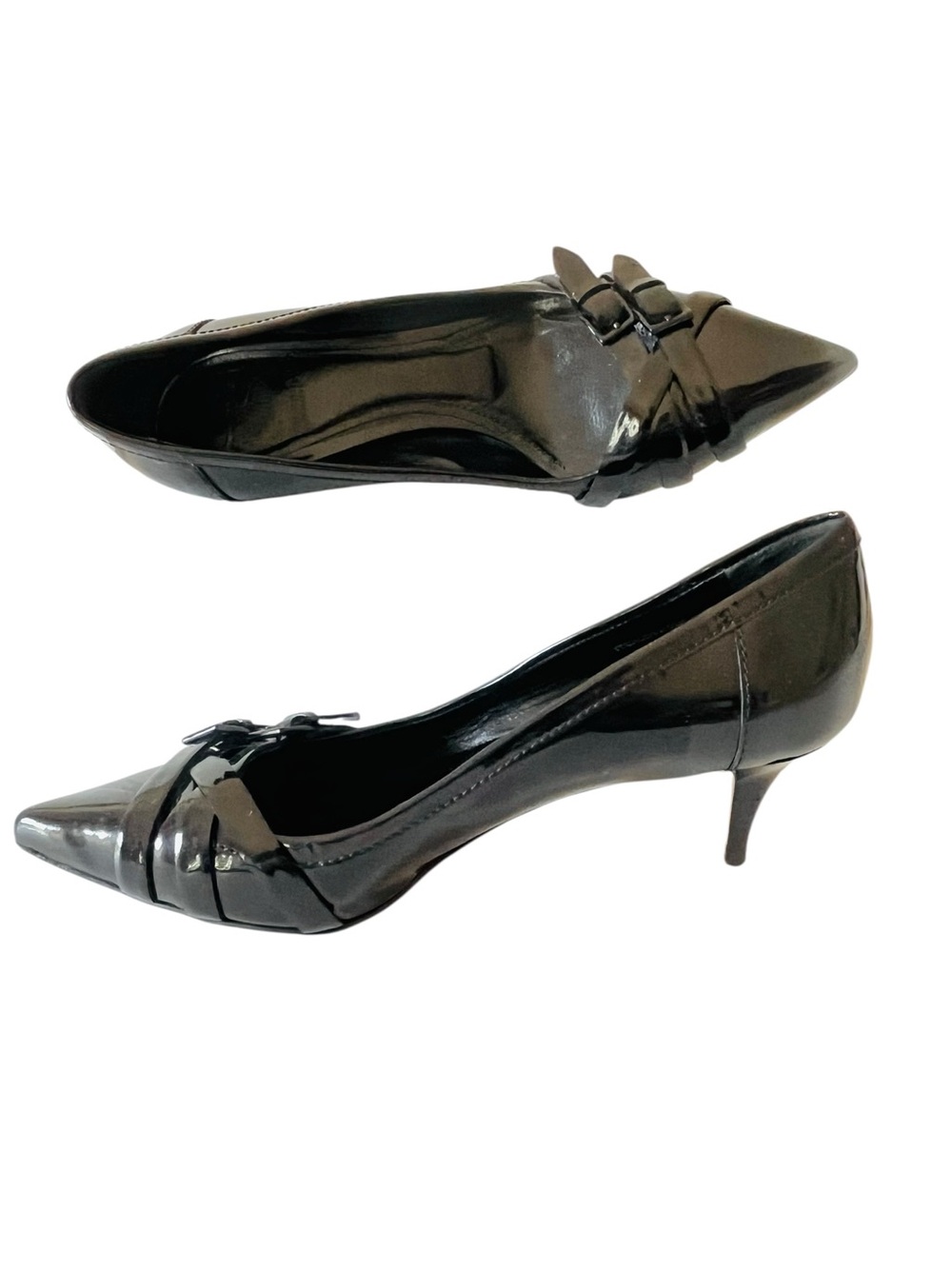 Burberry black patent leather heels 37.5